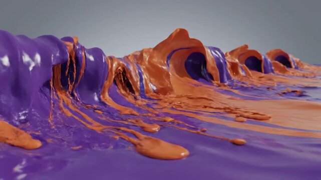 Vibrant abstract wave in orange and purple