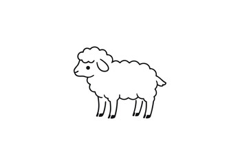 Simple Sheep icon Stock Illustrations