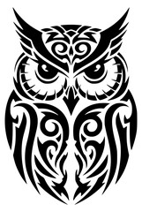 Fototapeta premium owl tribal tattoo design
