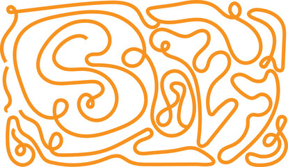 Fototapeta premium Wide abstract background with geometic doodle pasta