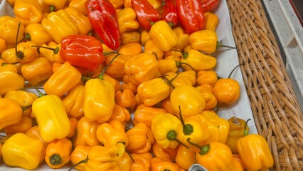 yellow and red peppers