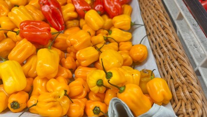 peppers in a basket
