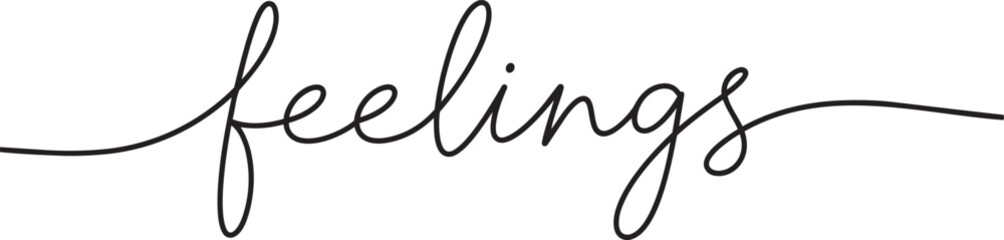 Elegant hand-drawn feelings typography © PixelForge Studio