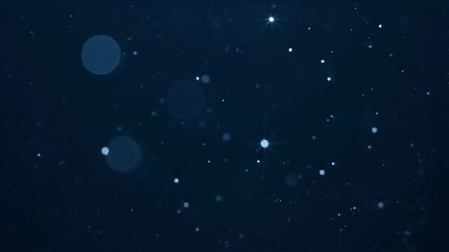 Cosmic Symphony: Glimmering specks of light dance gracefully in a deep, dark expanse, evoking a sense of wonder and the boundless mysteries of the universe.