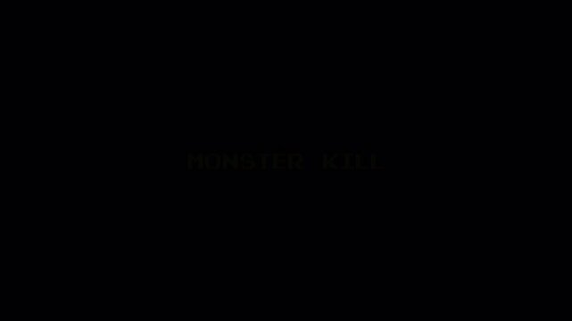 Monster Kill 8 Bit Text Pixelated Retro Video Game Notification Animation 4k video animation seamless loop