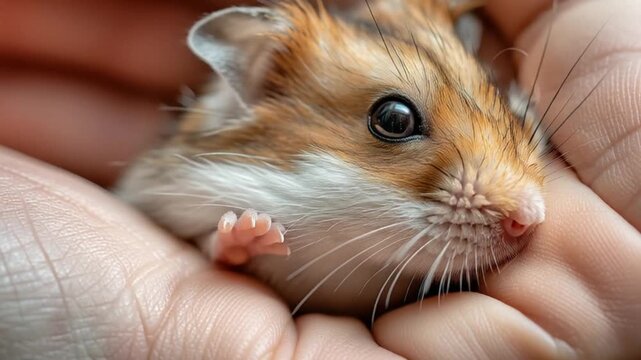 Babyhamster in der Hand