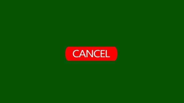 Push cancel batton icon 4k animation.