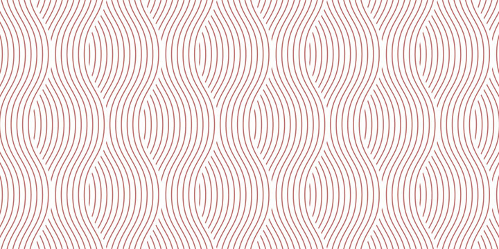 Wave line and wavy zigzag lines. Red underlines wavy curve zig zag line pattern in abstract style. Wave zigzag line simple thin to thick element decor design vector or single ripple curve zig zag wigg