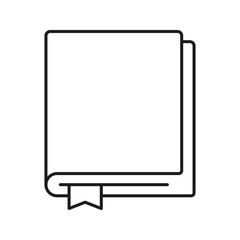 Closed Book With Bookmark Line Icon. Reading, Literature, And Study Outline Symbol. Educational Resource And Knowledge. Editable Stroke. Isolated Vector Illustration