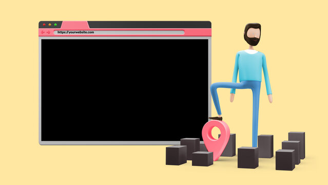 Explainer Man Map With Website