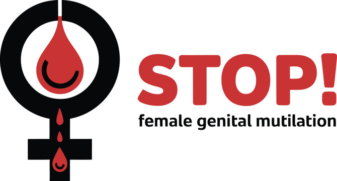 Stop female genital mutilation a symbol and call to action for awareness