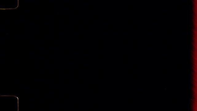 Analog film burn overlay with grain, color bleed, and edge light leak effect for cinematic video editing