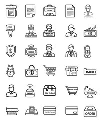 Fototapeta premium Financial Billing Icons