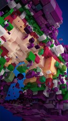 Fragmented Dimensions: A Kaleidoscope of Colorful Geometric Structures