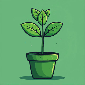 a tob with a plant very cute