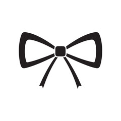 Obraz premium Simple bow silhouette vector flat illustration