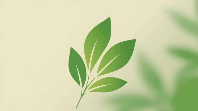 Elegant Minimalist Leaf Design Background for Creative Projects and Green Initiatives