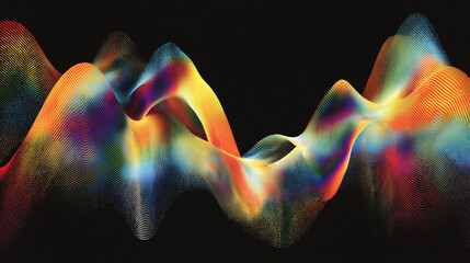 A bold abstract glitch wave design featuring digital distortion, ideal for cyberpunk and tech themes.