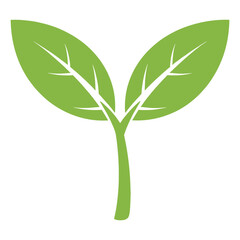 Fototapeta premium Green sprout vector illustration isolated on transparent background, plant growth symbol concept