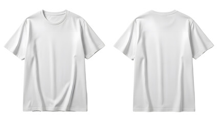 Front and back view of a plain white t-shirt on black background plain t-shirt blank t-shirt
