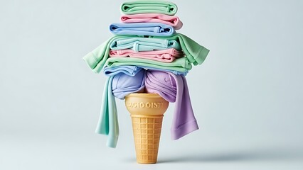 Colorful clothes cone