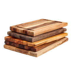 Fototapeta premium Stacked natural cedar wood planks with smooth, polished surfaces and distinct grain patterns ,isolated on transparent background