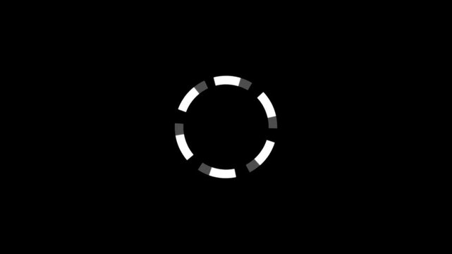 Motion graphic of Blue circle rotation with head up display (HUD UI) technology interface and futuristic elements abstract background. alpha channel included.4k video