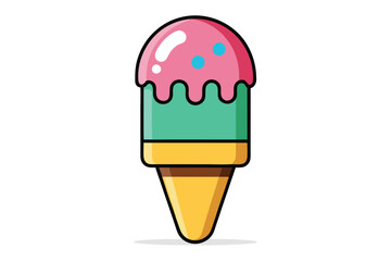 ice cream vector on white background