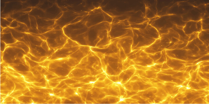 A fiery explosion of orange abstract lava and glowing blue plasma cells creates a seamless motion pattern of electric energy, liquid texture, and lightning power