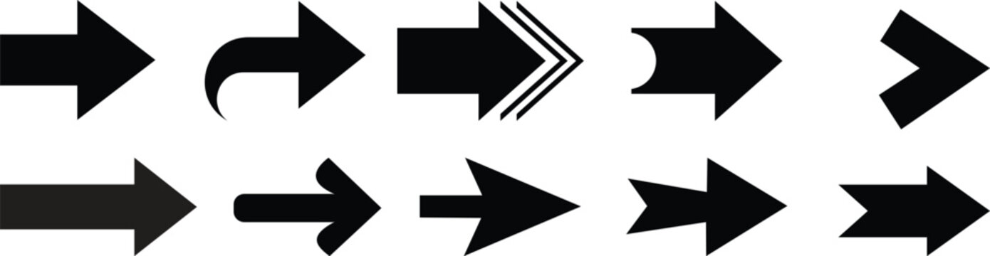 arow set icon vector for web design, arrow icons Illustration vector graphic.Arow icon image silhouette vector line art coloring page.Arrows Icon Set. Traffic Arrow Sign Collection Vector Design.