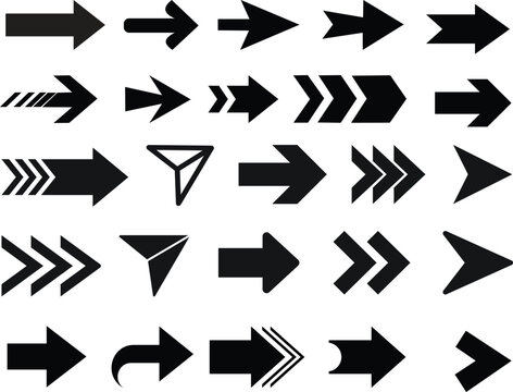 arow set icon vector for web design, arrow icons Illustration vector graphic.Arow icon image silhouette vector line art coloring page.Arrows Icon Set. Traffic Arrow Sign Collection Vector Design.