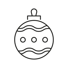Obraz premium Christmas Ornament Line Icon. Festive Holiday Decoration Outline Symbol. Seasonal Celebration, Tree Adornment, And Winter Festivity Design. Editable Stroke. Isolated Vector Illustration