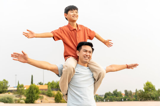 Father and son enjoying quality time outdoors