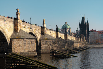 Fototapeta premium Charles Bridge and Vltava River in Prague