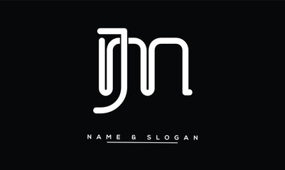 MJ, JM Abstract Letters Logo Monogram