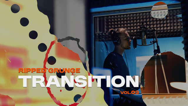 Ripped Grunge Transition / Horizontal / Part 03