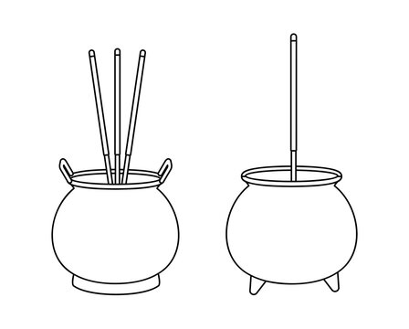 Chinese incense burner outline vector.
Set of Oriental incense burner coloring pages and templates.
Minimal incense burner line art illustration.