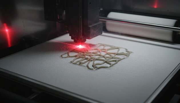 Industrial SLS 3D printer laser sintering white powder bed process