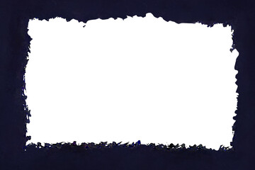 Obraz premium grunge frame with dark blue oil paint brush strokes