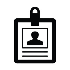 Fototapeta premium id badge icon vector illustration