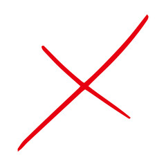 不正解を表す赤ペンのバツマークアイコン