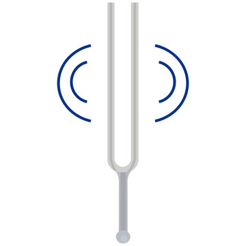 tuning fork, test hearing in medical.
