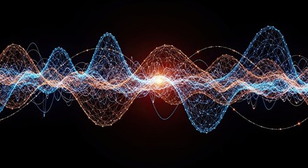 Abstract digital wave pattern