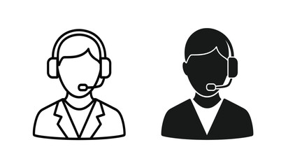 Two customer service representatives wearing headsets for communication