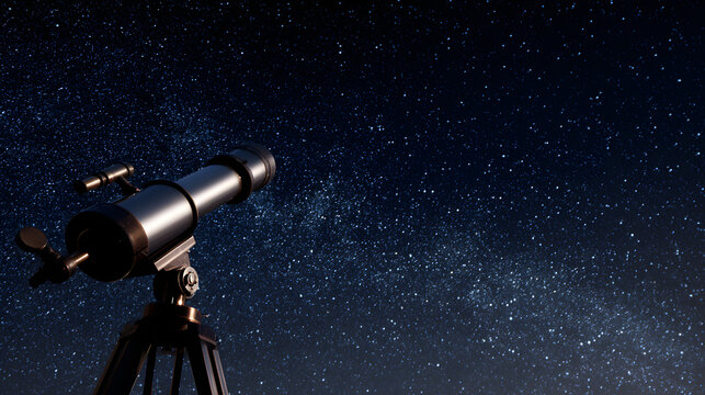 un fondo de estrellas en el cielo en el universo con un telescopio para observar e investigar sobre la vida en el universo y cosmos
