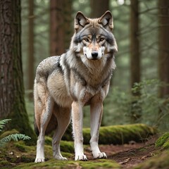 Obraz premium gray wolf canis lupus