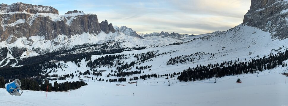 The Sellaronda is the ski circuit around the Sella group in Northern Italy. It lies between the four Ladin valleys of Badia, Gherdeina, Fascia, and Fodom.