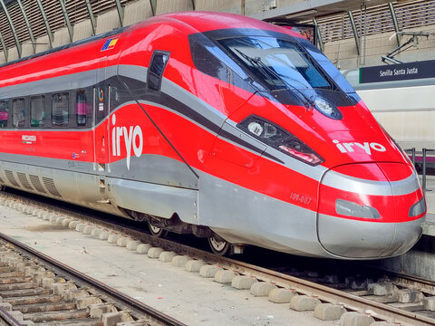 Cordoba, Espa&ntilde;a; 01-27-2026: An Iryo Company Train Stopped at the Station