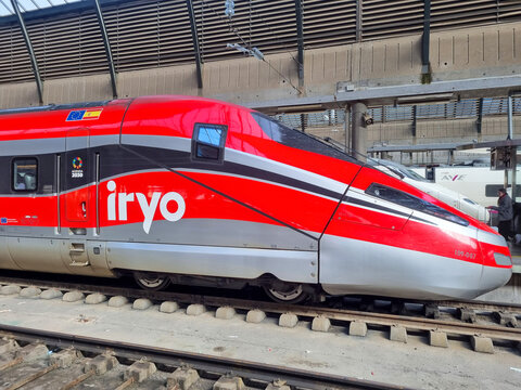 Cordoba, Espa&ntilde;a; 01-27-2026: An Iryo company train in the station
