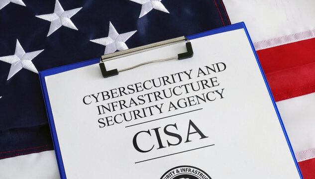 Cybersecurity and Infrastructure Security Agency CISA Concept Showing Government Cyber Defense, Critical Infrastructure Protection, National Security, Risk Management, Threat Prevention